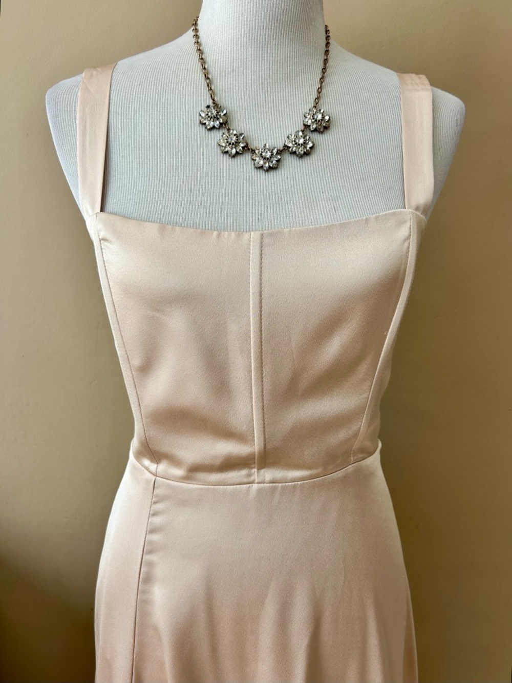 Show Me Your Mumu Clarissa Corset Dress Champagne Luxe Satin, Size M - Picture 11 of 16